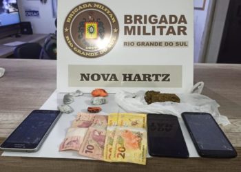 Um preso e dois apreendidos por tráfico de drogas em Nova Hartz