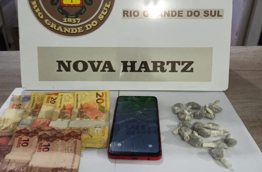 Brigada Militar flagra menor com drogas em Nova Hartz