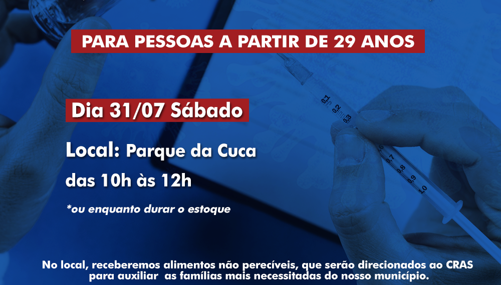 Confira onde ocorrerá vacinação contra o coronavírus nesta sexta-feira (30)