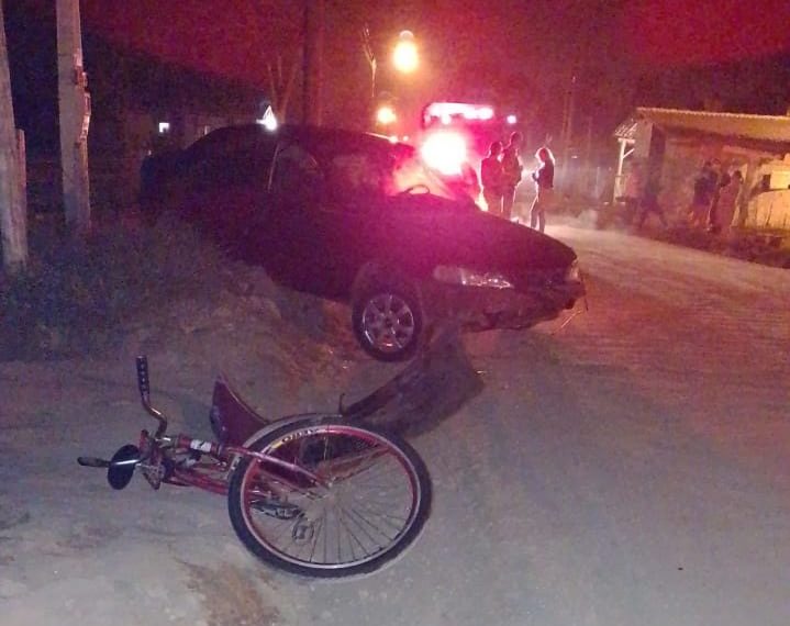 Acidente em Nova Hartz deixa ciclista ferido em estado grave