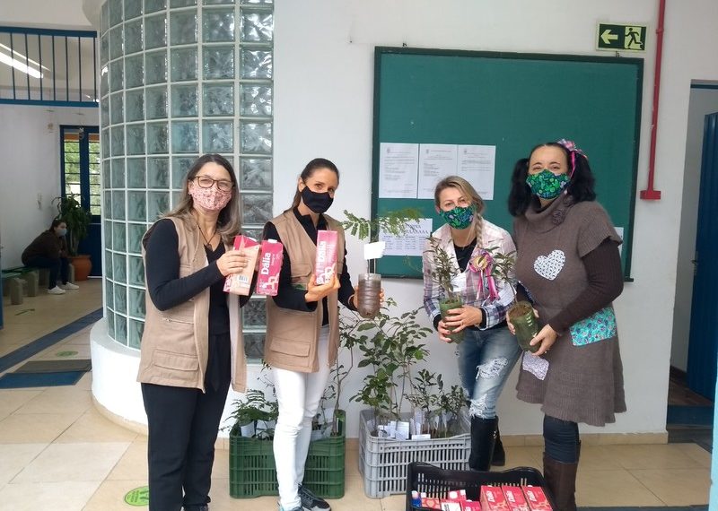 Projeto do Cemeam Sapiranga incentiva a troca de mudas de árvores por caixas de leite