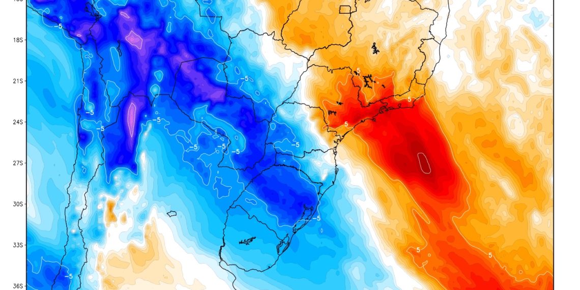 Nova massa de ar frio e geada no Sul