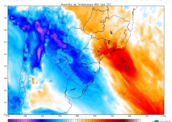 Nova massa de ar frio e geada no Sul