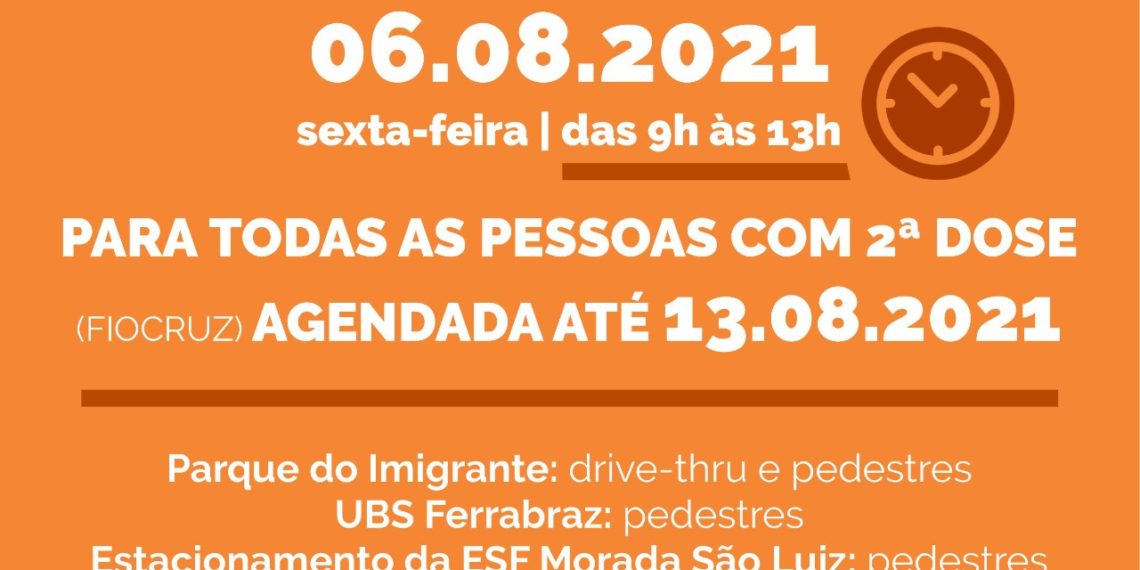Confira onde haverá vacinação nesta sexta-feira (6)