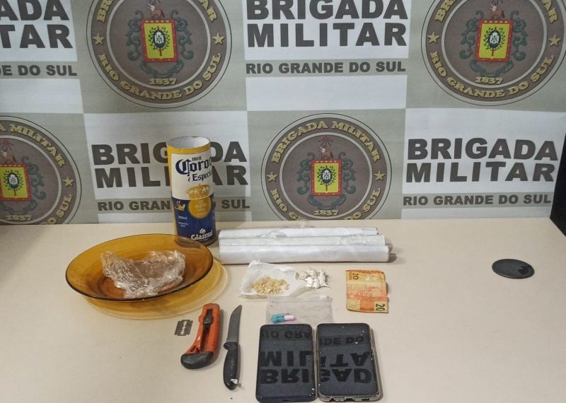 BM prende indivíduo e apreende dupla por tráfico em Sapiranga