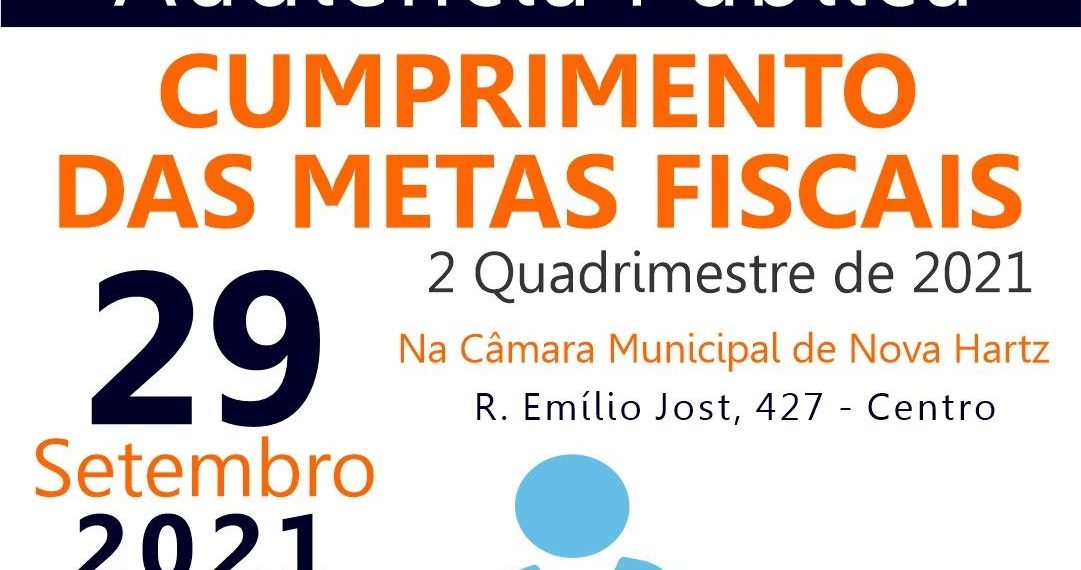 Nova Hartz irá realizar audiência pública sobre o cumprimento das metas fiscais