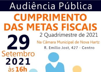 Nova Hartz irá realizar audiência pública sobre o cumprimento das metas fiscais