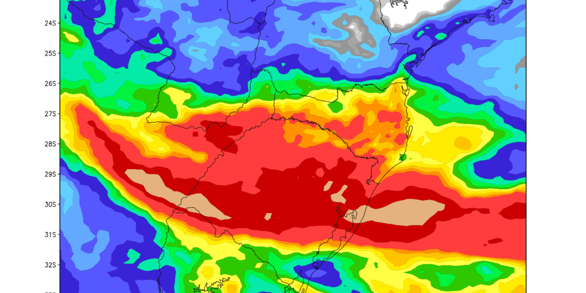 Cenário perigoso de chuva e tempestades no feriadão de 7 de Setembro