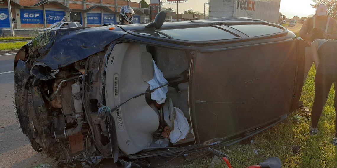 Acidente no trecho de Sapiranga na RS-239 deixa casal ferido