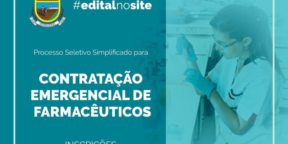 Sapiranga abre edital para contratação de Farmacêutico