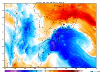 Massa de ar frio marcará começo da primavera no Sul e no Sudeste do Brasil