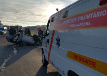 Motorista fica ferido após acidente na RS-239