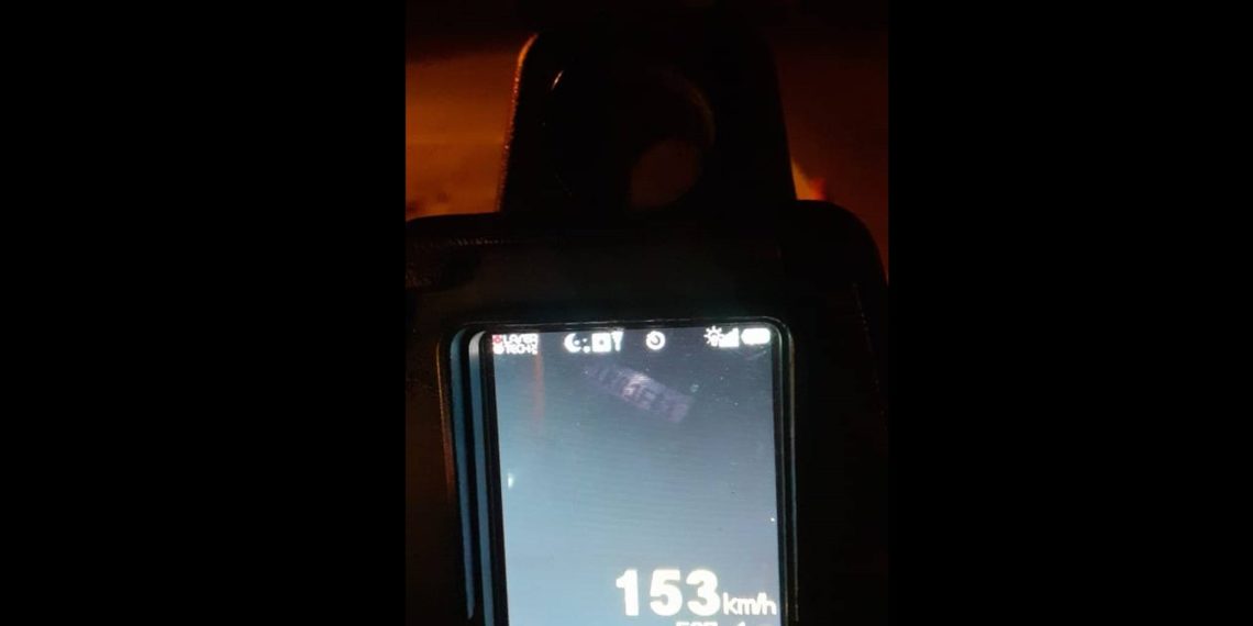 Fiscalização noturna registra veículo a mais de 150 km/h em Araricá