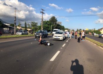 Acidente em Sapiranga entre 5 carros e uma moto deixa um ferido