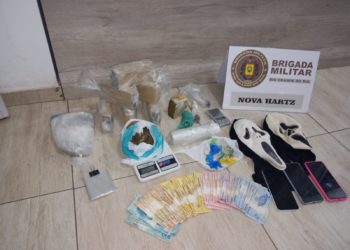 Ação da Brigada Militar de Nova Hartz localiza quase sete quilos de maconha e cocaína