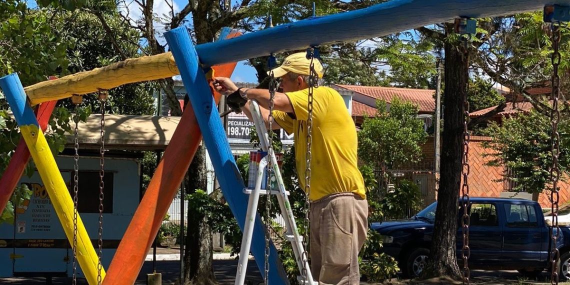 Prefeitura de Sapiranga revitaliza praças da cidade