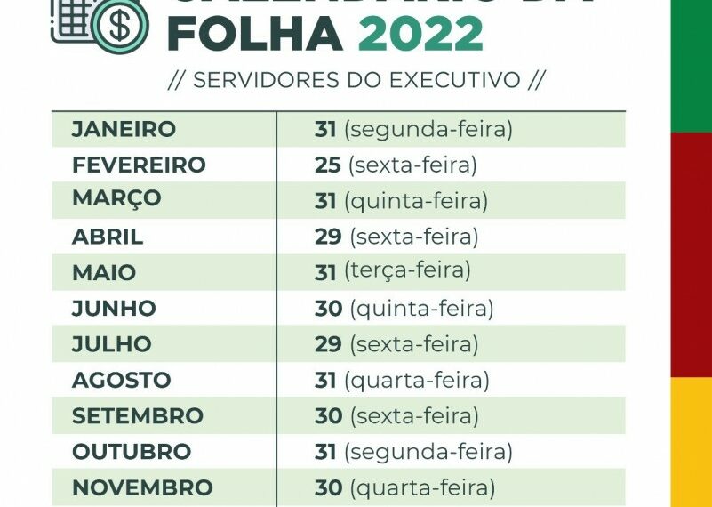 Servidores terão salários em dia durante todo o ano de 2022