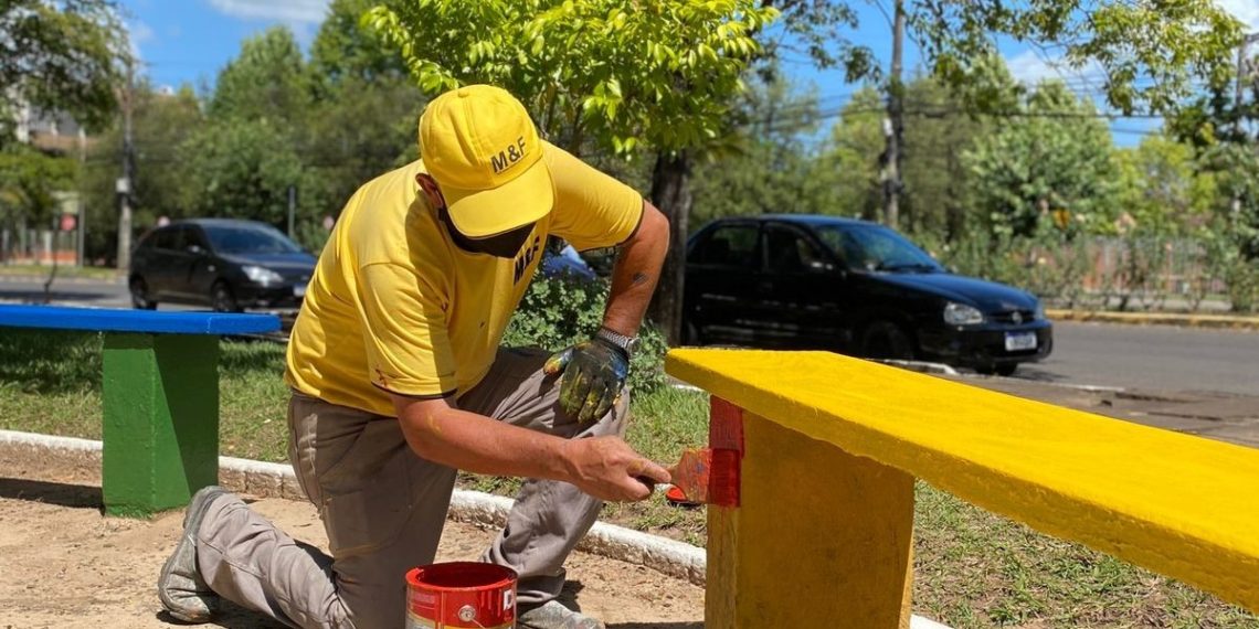 Revitalização de pracinhas em Sapiranga está ocorrendo por todo município