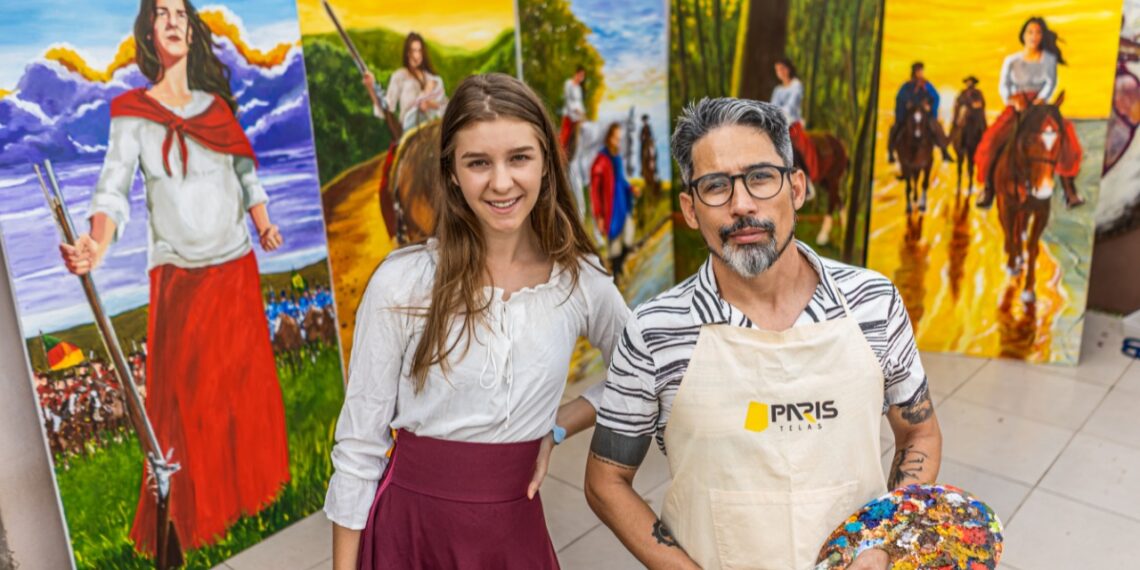 Artista sapiranguense produz quadros para o Governo do Estado