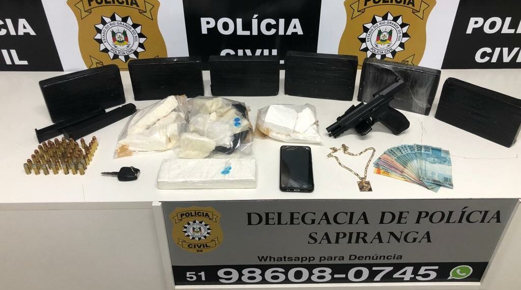 Cocaína avaliada em meio milhão é apreendida pela Polícia Civil de Sapiranga