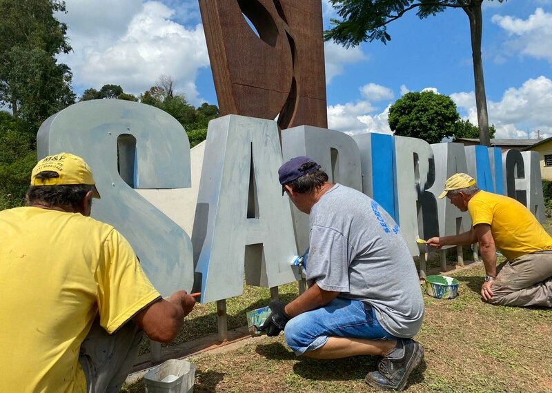 Prefeitura de Sapiranga restaura letreiro da entrada da cidade