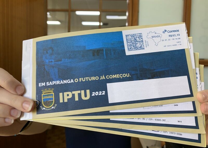 Sapiranguenses podem pagar IPTU com até 22% de desconto em cota única até o dia 10 de março