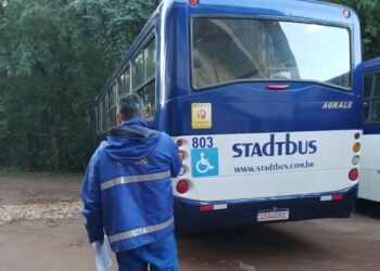 Frota de ônibus da Stadtbus passa por vistoria anual em Campo Bom