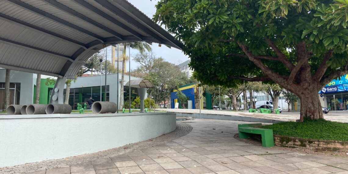 Praça da Bandeira, na área central de Sapiranga, recebe obras de revitalização nos próximos meses