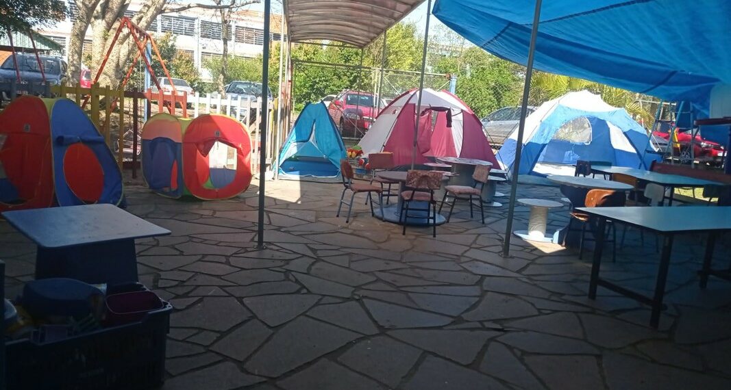 Estudantes de Sapiranga acampam na escola no projeto “Um dia de Vivência Especial”