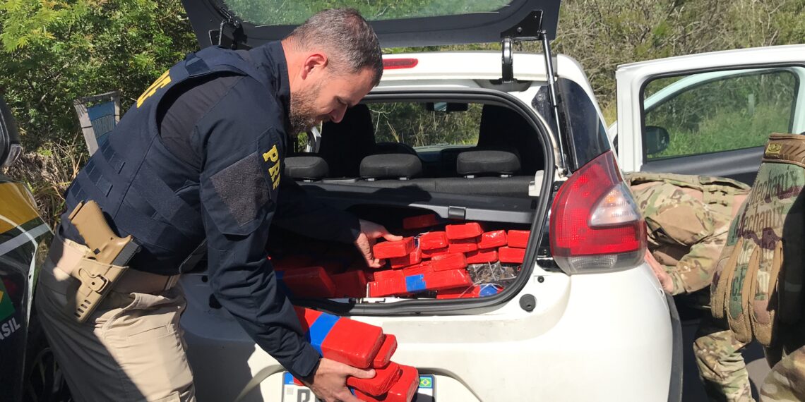 Cerca de 200kg de maconha são apreendidos após perseguição na RS-239