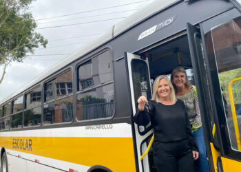 Alunos da rede municipal de ensino de Sapiranga contam com ônibus zero quilômetro para transporte escolar