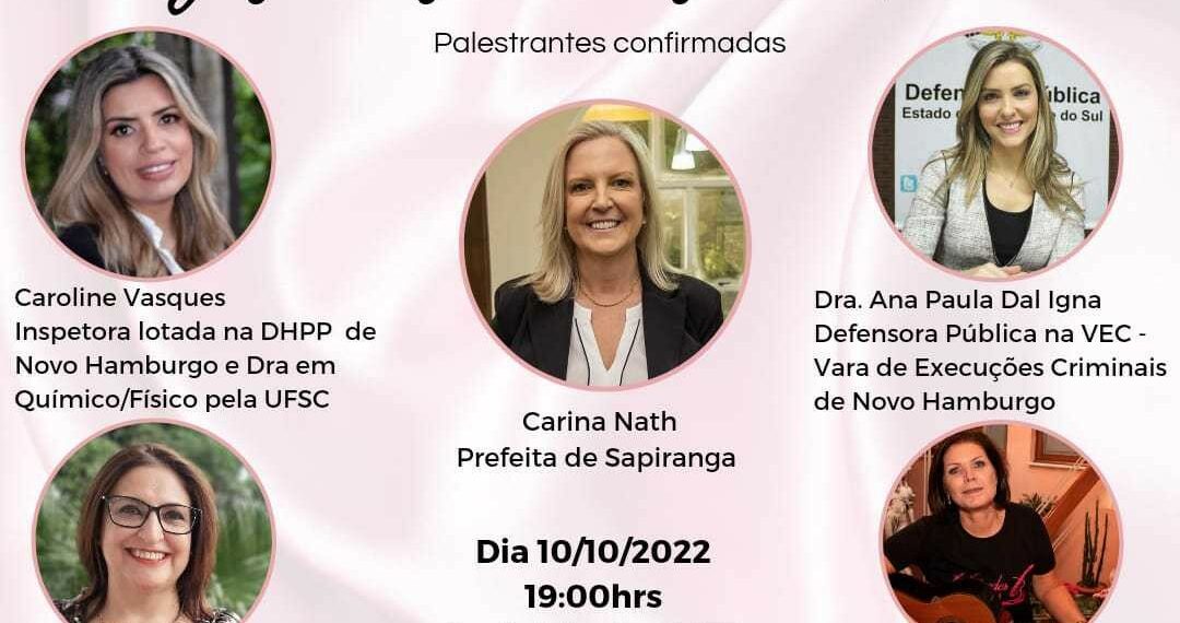 Prefeita de Sapiranga, Carina Nath, participa de palestra sobre os “Desafios atuais da Mulher”