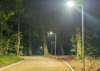 Trilhas do Parque do Imigrante de Sapiranga recebem iluminação