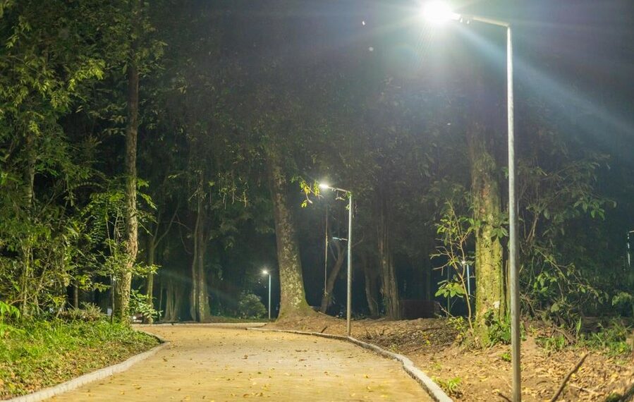 Trilhas do Parque do Imigrante de Sapiranga recebem iluminação