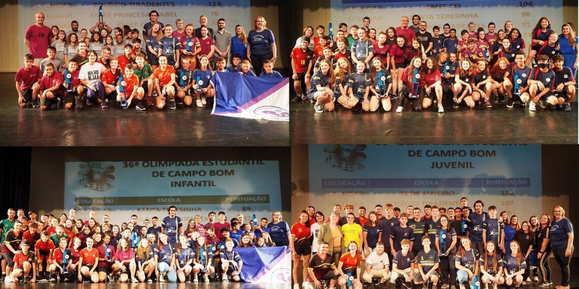 Melhores alunos da 36ª Olimpíada Estudantil de Campo Bom recebem premiação