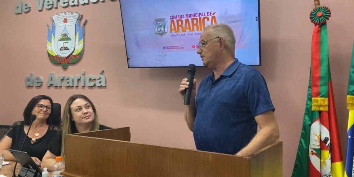 Câmara de Araricá concede título de cidadão arariquense para empresário