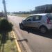 Veículo fica atravessado após acidente na rua lateral da RS-239 em Sapiranga