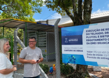 Prefeita de Sapiranga visita obras pela cidade