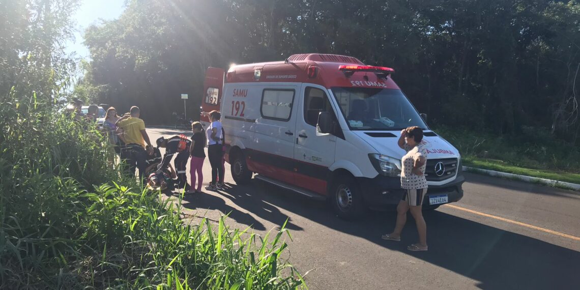 Homem fica ferido ao sofrer queda de moto em Sapiranga