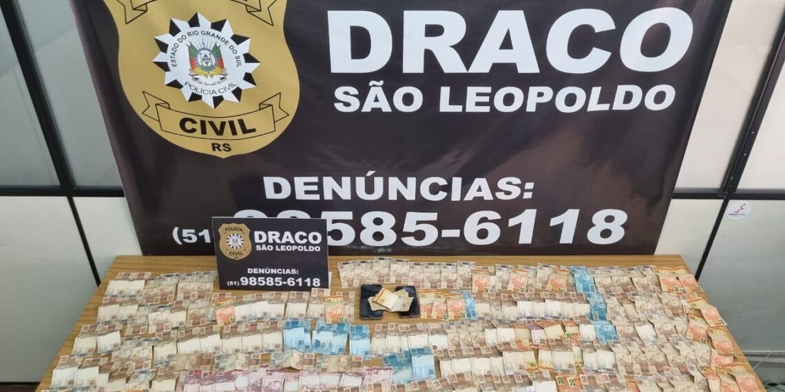 Polícia Civil apreende R$ 10 mil em ação de combate ao tráfico de drogas em Sapiranga