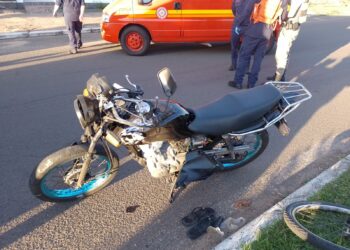 Bombeiros de Sapiranga atendem acidente envolvendo motociclista