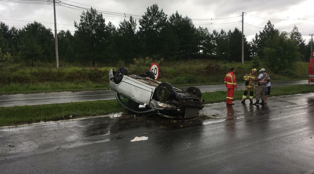 Mulher fica ferida em acidente na RS-239 em Nova Hartz