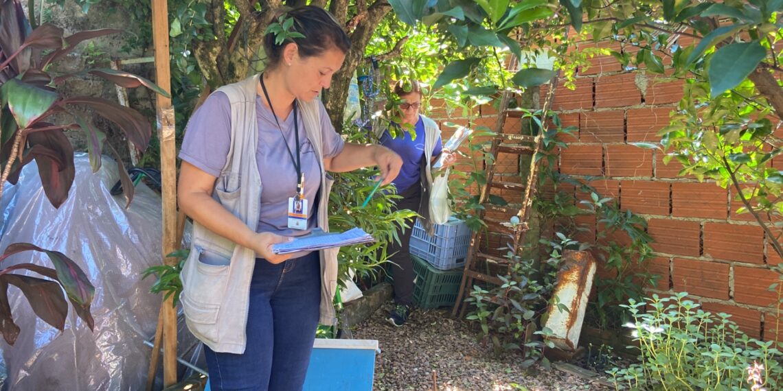 Agentes de endemias visitam casas e comércios no trabalho contra a dengue