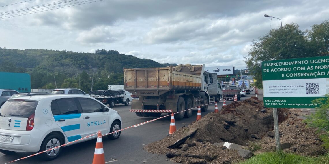 Acesso de desvio do pedágio segue bloqueado em Campo Bom