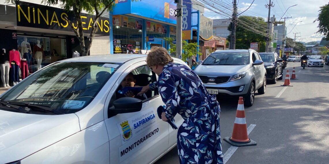 Blitz educativa realizada pela Guarda Municipal de Trânsito de Sapiranga