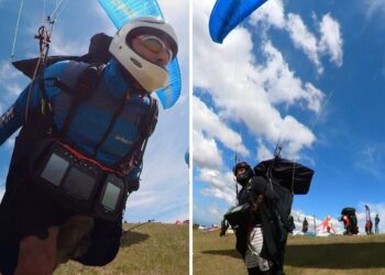 Pilotos da Equipe AGVL de Parapente voam pelos céus da Espanha
