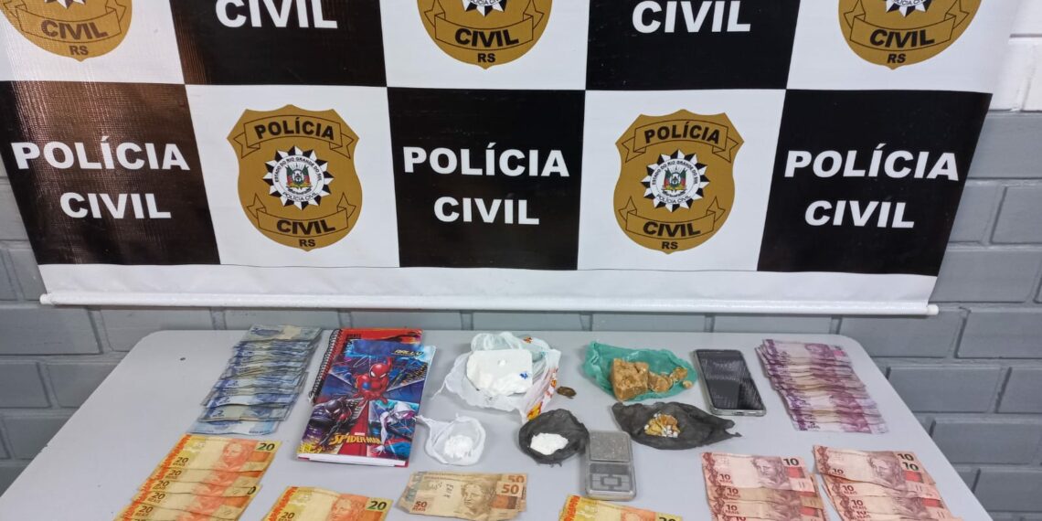 Polícia Civil de Campo Bom prende em flagrante homem por tráfico de drogas