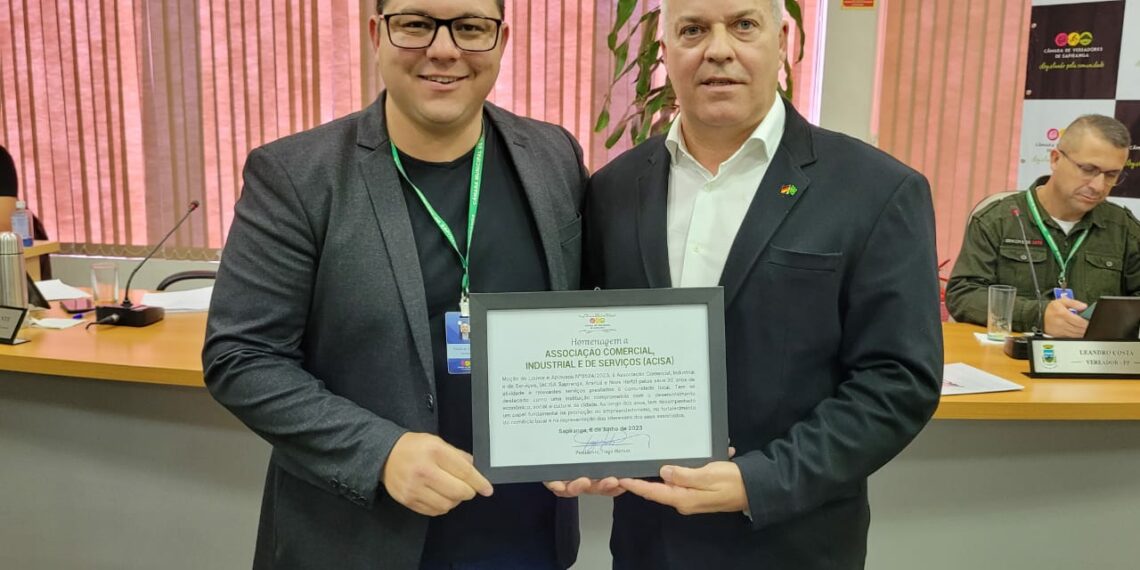 Acisa recebe homenagem da Câmara de Vereadores de Sapiranga
