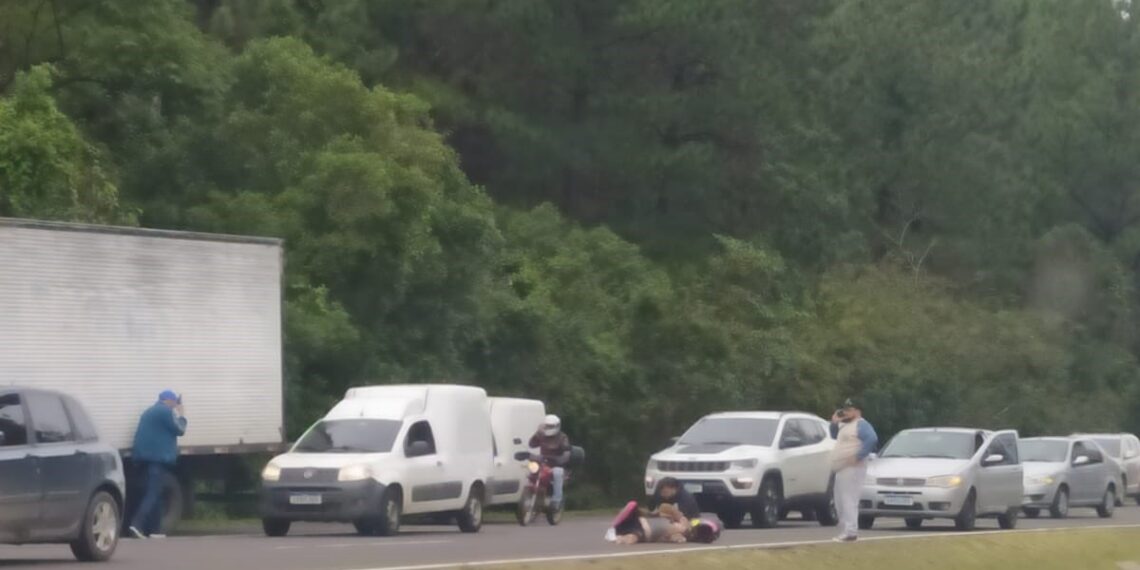 Mulher fica ferida em acidente de trânsito na RS-239