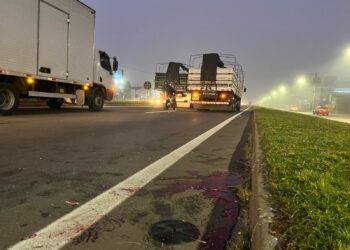 Pedestre é socorrida em estado grave após ser atropelada por caminhão na RS-239 em Sapiranga